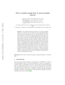 IoT to monitor people flow in areas of public interest