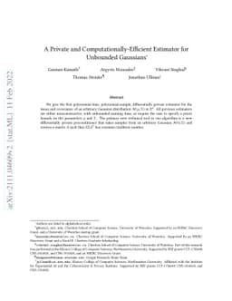 A Private and Computationally-Efficient Estimator for Unbounded
  Gaussians