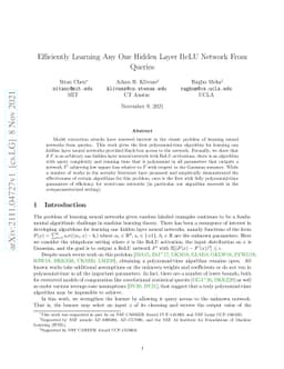 Efficiently Learning Any One Hidden Layer ReLU Network From Queries