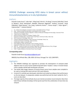 HEROHE Challenge: assessing HER2 status in breast cancer without
  immunohistochemistry or in situ hybridization