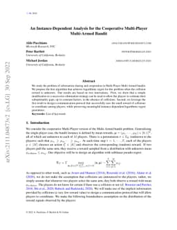 An Instance-Dependent Analysis for the Cooperative Multi-Player
  Multi-Armed Bandit