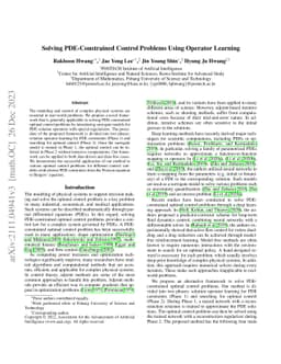 Solving PDE-constrained Control Problems Using Operator Learning
