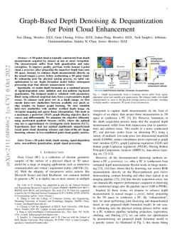 Graph-Based Depth Denoising & Dequantization for Point Cloud Enhancement