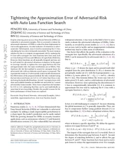 Tightening the Approximation Error of Adversarial Risk with Auto Loss
  Function Search