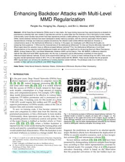 Enhancing Backdoor Attacks with Multi-Level MMD Regularization