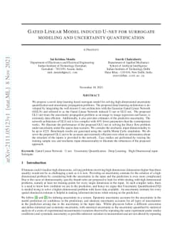 Gated Linear Model induced U-net for surrogate modeling and uncertainty
  quantification