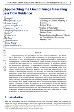 Approaching the Limit of Image Rescaling via Flow Guidance