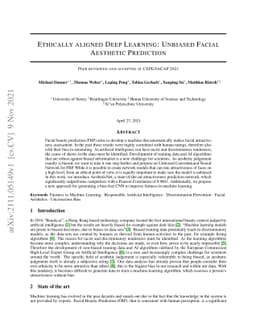 Ethically aligned Deep Learning: Unbiased Facial Aesthetic Prediction