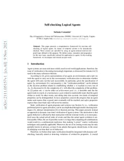 Self-checking Logical Agents
