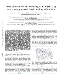 Deep diffusion-based forecasting of COVID-19 by incorporating
  network-level mobility information