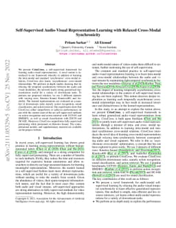 Self-Supervised Audio-Visual Representation Learning with Relaxed
  Cross-Modal Synchronicity