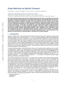 Graph Matching via Optimal Transport