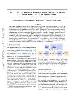 DistIR: An Intermediate Representation and Simulator for Efficient
  Neural Network Distribution