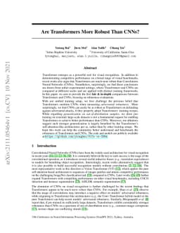 Are Transformers More Robust Than CNNs?