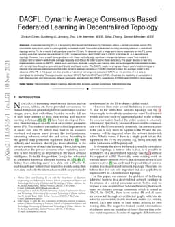 DACFL: Dynamic Average Consensus Based Federated Learning in
  Decentralized Topology
