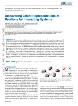 Discovering Latent Representations of Relations for Interacting Systems