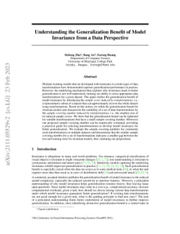 Understanding the Generalization Benefit of Model Invariance from a Data
  Perspective