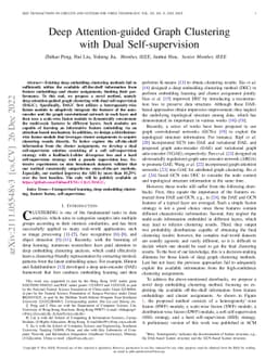 Deep Attention-guided Graph Clustering with Dual Self-supervision