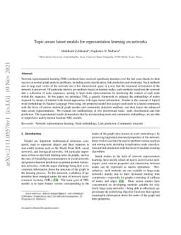 Topic-aware latent models for representation learning on networks