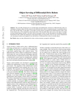 Object Servoing of Differential-Drive Robots