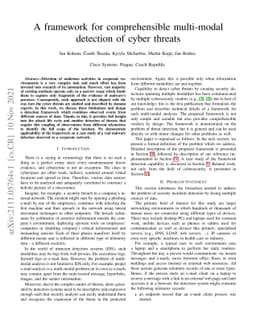 A framework for comprehensible multi-modal detection of cyber threats