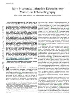 Early Myocardial Infarction Detection over Multi-view Echocardiography