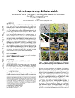 Palette: Image-to-Image Diffusion Models