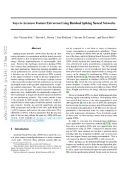 Keys to Accurate Feature Extraction Using Residual Spiking Neural
  Networks
