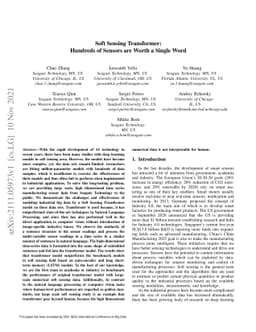Soft Sensing Transformer: Hundreds of Sensors are Worth a Single Word