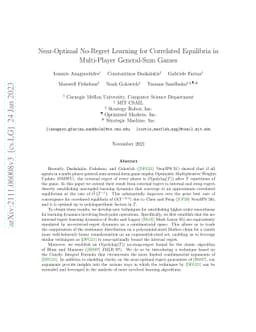 Near-Optimal No-Regret Learning for Correlated Equilibria in
  Multi-Player General-Sum Games