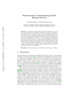 Fairness-aware Crowdsourcing of IoT Energy Services
