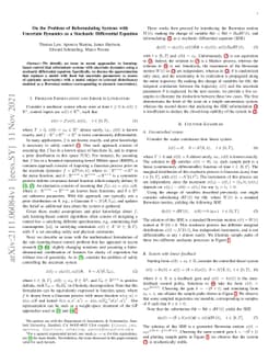 On the Problem of Reformulating Systems with Uncertain Dynamics as a
  Stochastic Differential Equation