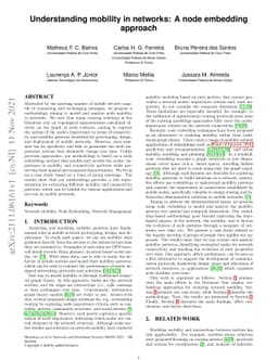 Understanding mobility in networks: A node embedding approach