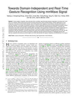 Towards Domain-Independent and Real-Time Gesture Recognition Using
  mmWave Signal