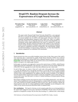 DropGNN: Random Dropouts Increase the Expressiveness of Graph Neural
  Networks