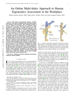 An Online Multi-Index Approach to Human Ergonomics Assessment in the
  Workplace