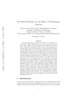Serverless Platforms on the Edge: A Performance Analysis