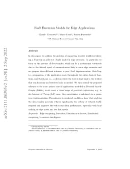 FaaS Execution Models for Edge Applications