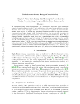Transformer-based Image Compression