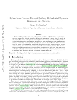 Higher-Order Coverage Errors of Batching Methods via Edgeworth
  Expansions on $t$-Statistics