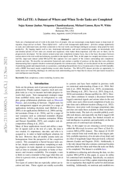 MS-LaTTE: A Dataset of Where and When To-do Tasks are Completed