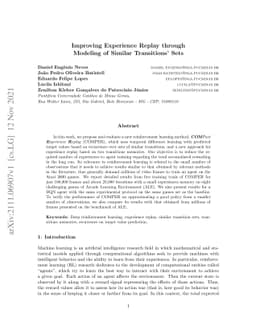 Improving Experience Replay through Modeling of Similar Transitions'
  Sets