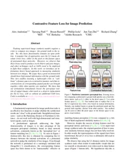 Contrastive Feature Loss for Image Prediction