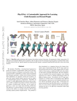 PhysXNet: A Customizable Approach for LearningCloth Dynamics on Dressed
  People