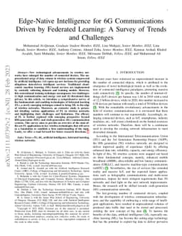 Edge-Native Intelligence for 6G Communications Driven by Federated
  Learning: A Survey of Trends and Challenges