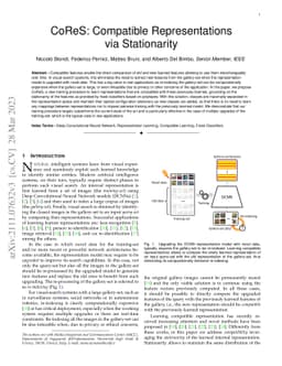 CoReS: Compatible Representations via Stationarity