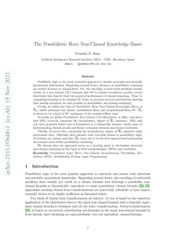The Possibilistic Horn Non-Clausal Knowledge Bases