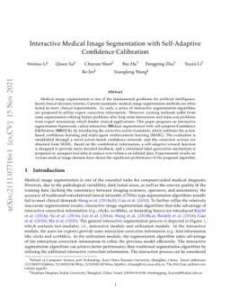 Interactive Medical Image Segmentation with Self-Adaptive Confidence
  Calibration