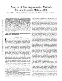 Analysis of Data Augmentation Methods for Low-Resource Maltese ASR