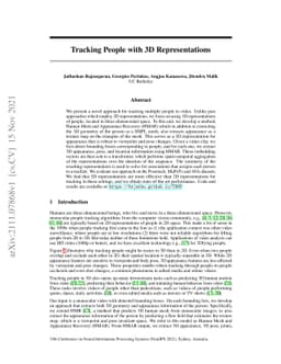 Tracking People with 3D Representations